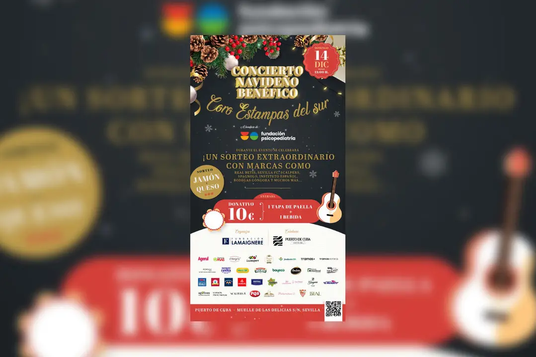 Cartel del concierto navide&ntilde;o ben&eacute;fico.