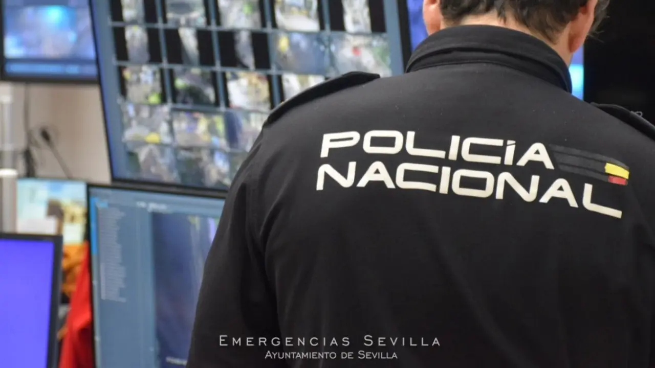 Polic&iacute;a Nacional en Sevilla.