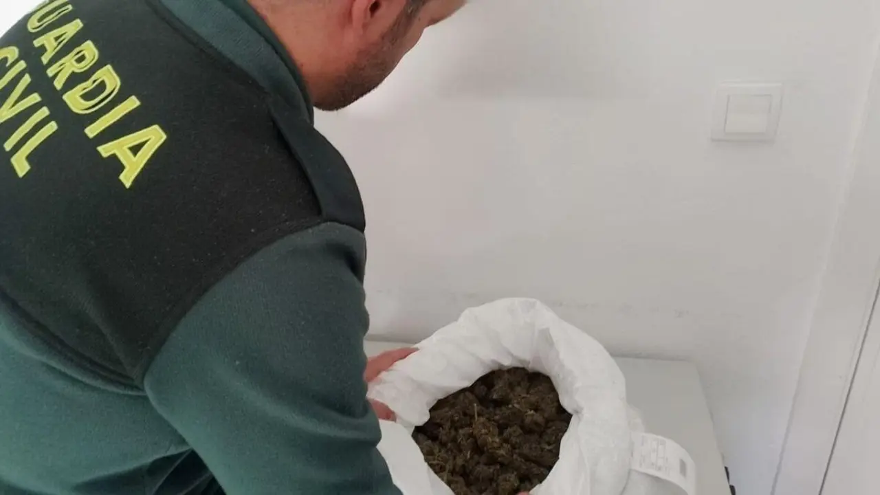 Guardia Civil con marihuana. Imagen de archivo.