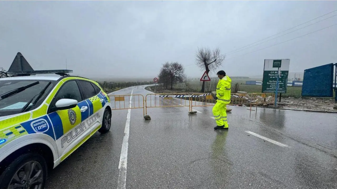 Corte de carretera Arahal. Imagen Carmen Gonz&aacute;lez.