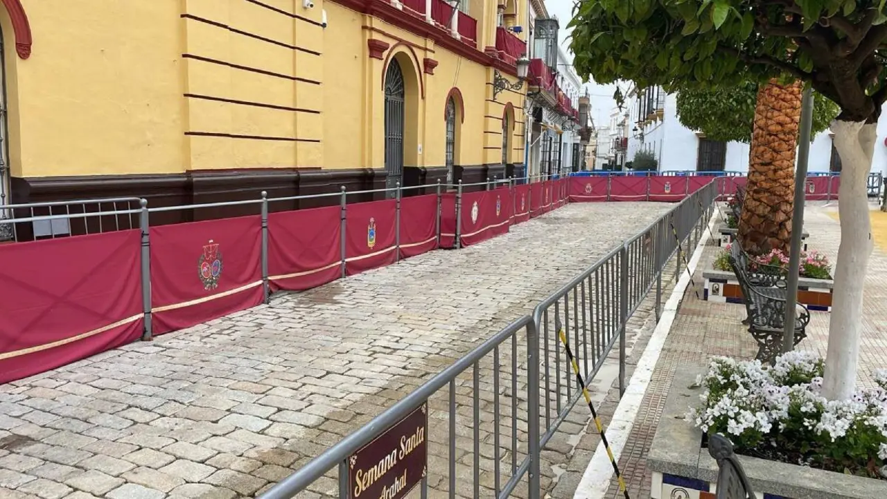 Carrera Oficial en Arahal junto al Ayuntamiento. Foto de archivo: CGHCA.