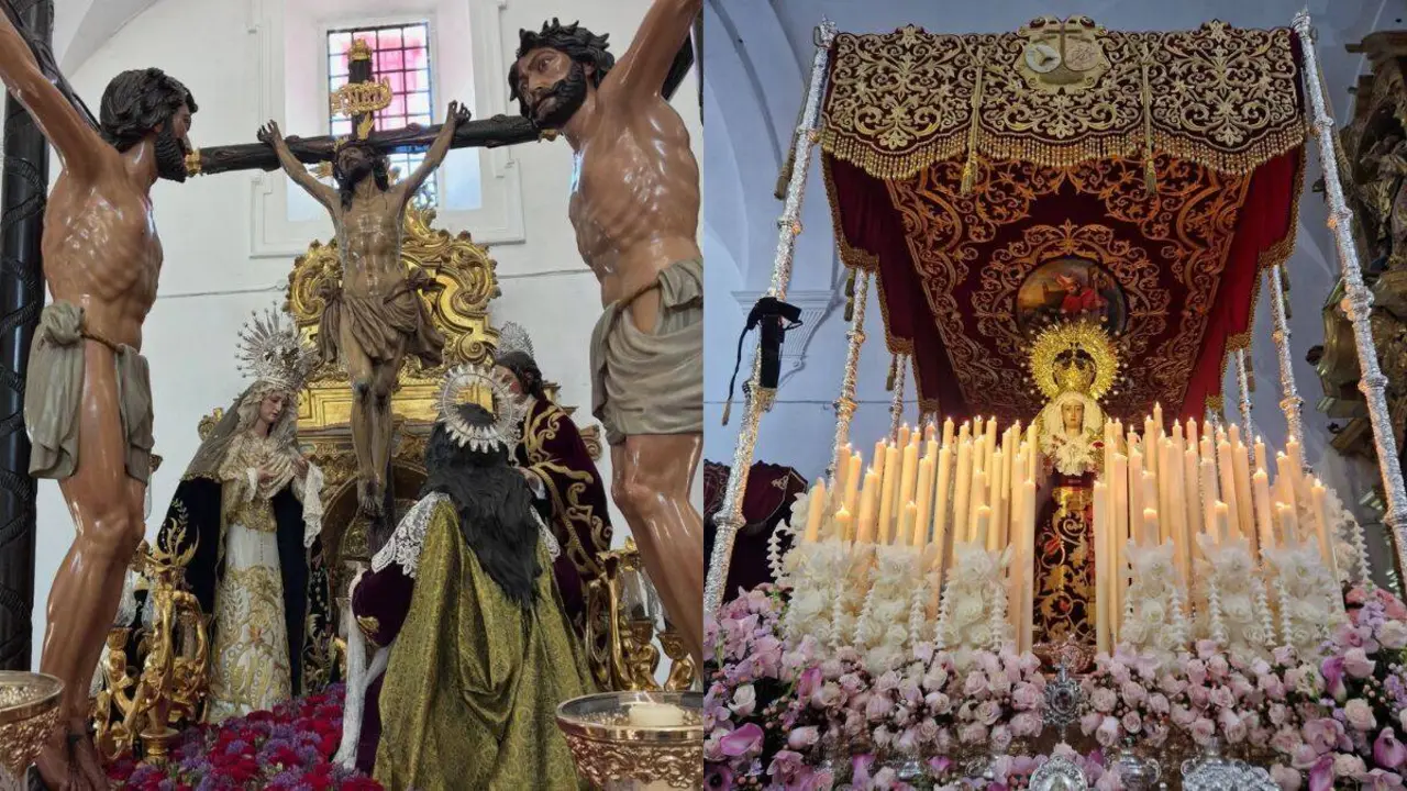 Hermandad de San Blas. Im&aacute;genes compartidas por la hermandad y por el alcalde de Carmona.