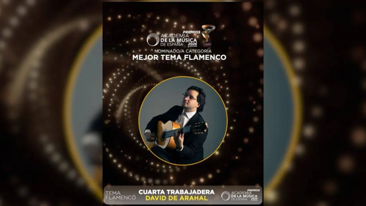 David de Arahal, nominado a Mejor Tema Flamenco en los Premios de la Academia de la M&uacute;sica de Espa&ntilde;a por su adaptaci&oacute;n a guitarra de Cuarta Trabajadera.