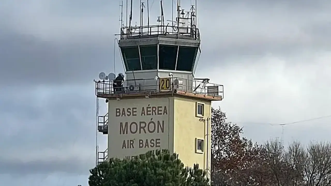 Base a&eacute;rea de Mor&oacute;n de la Frontera ubicada &iacute;ntegramente en t&eacute;rmino municipal de Arahal. Foto: C.G.