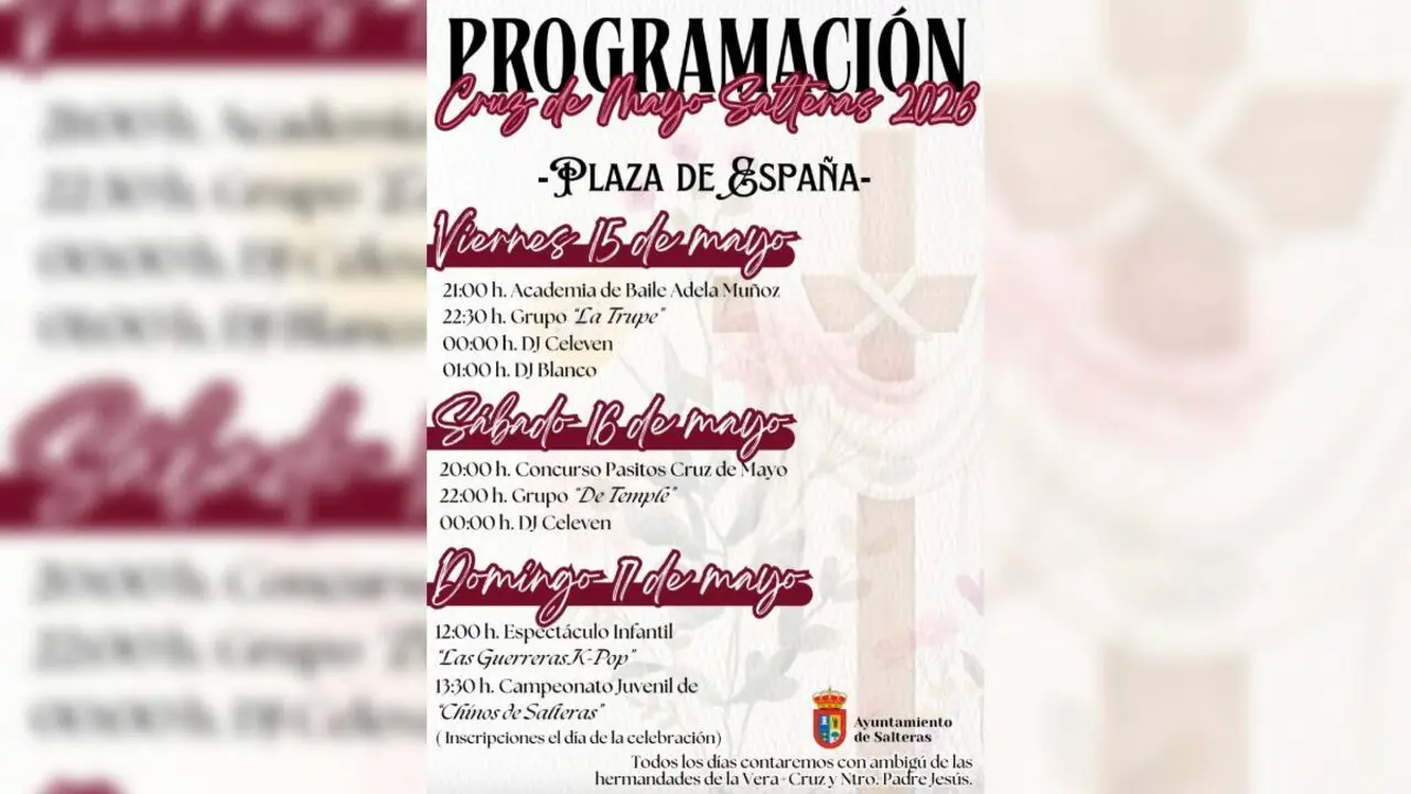 Programaci&oacute;n Cruz de Mayo Salteras 2026.