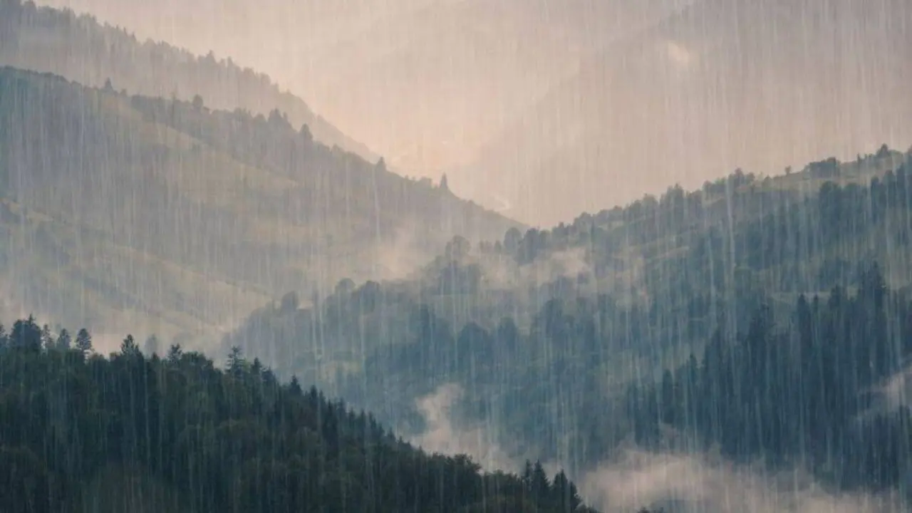 Lluvia en la monta&ntilde;a.