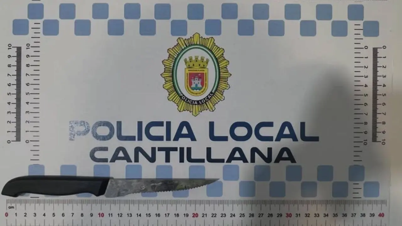Cuchillo intervenido por la Polic&iacute;a Local.