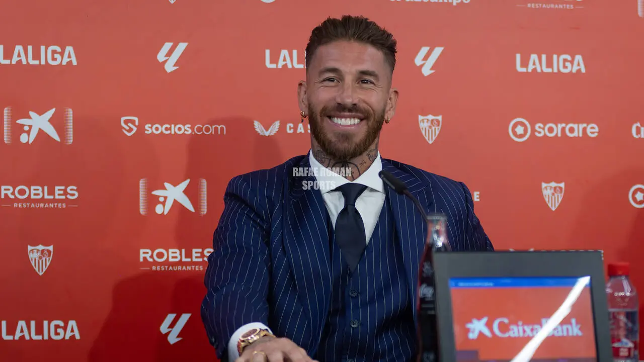 Sergio Ramos en las instalaciones del club