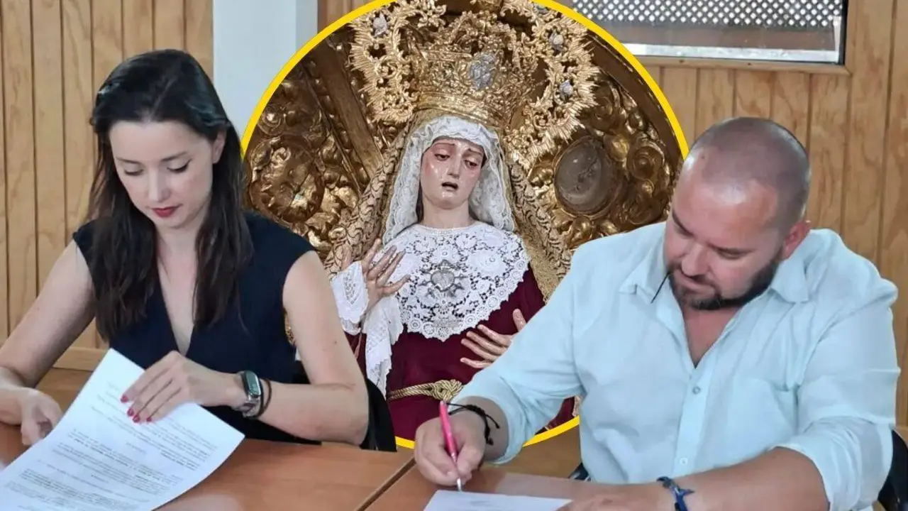 La Hermandad de la Humildad de Carmona firma a la B.M. El Arrabal de Carmona por los pr&oacute;ximos 3 a&ntilde;os  / Hermandad