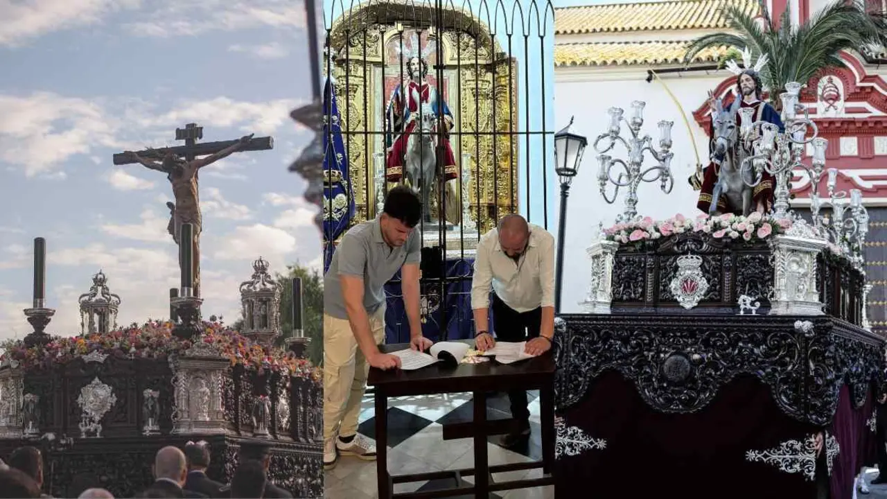 De Tomares a Carmona. El paso del Cristo de la Vera Cruz continuar&aacute; saliendo en el Domingo de Ramos de Carmona