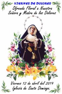 Ofrenda floral a la Virgen de los Dolores en la Hdad de Jesús Caído