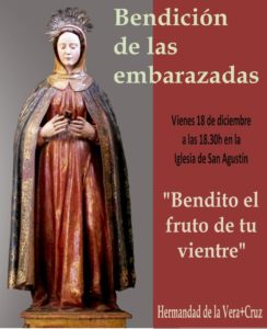 Hoy, viernes 18, bendición de las embarazadas en San Agustín