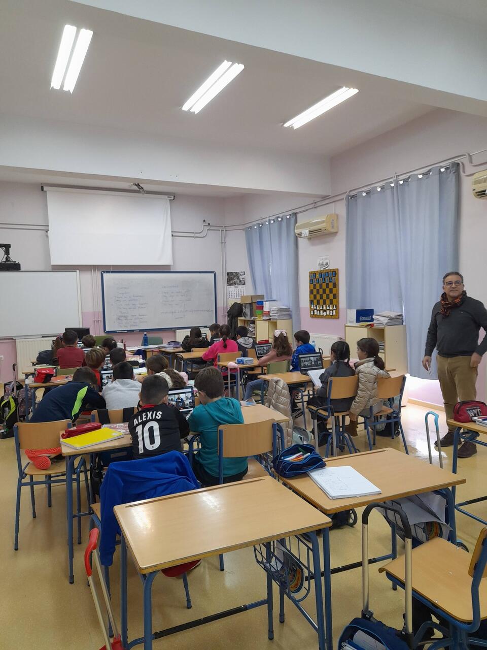 Clase de 4A del CEIP San Roque donde se ha realizado la actividad