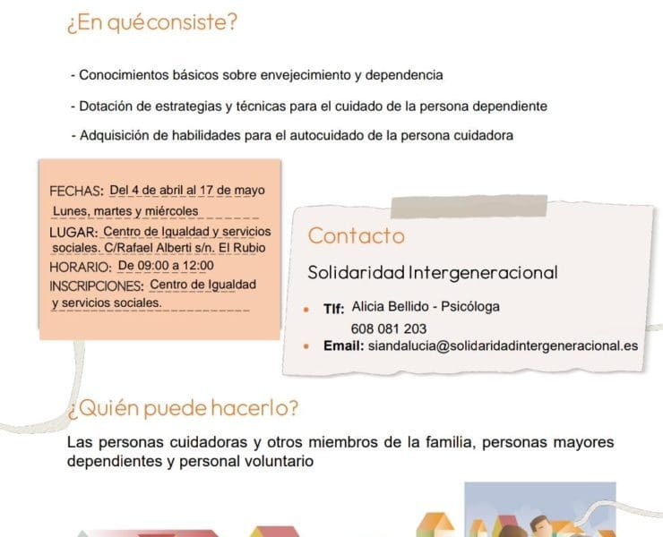 Cartel Curso Gerontología El Rubio