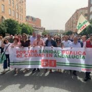 Grupo Socialista Diputación de Sevilla en la manifestación por la sanidad pública.