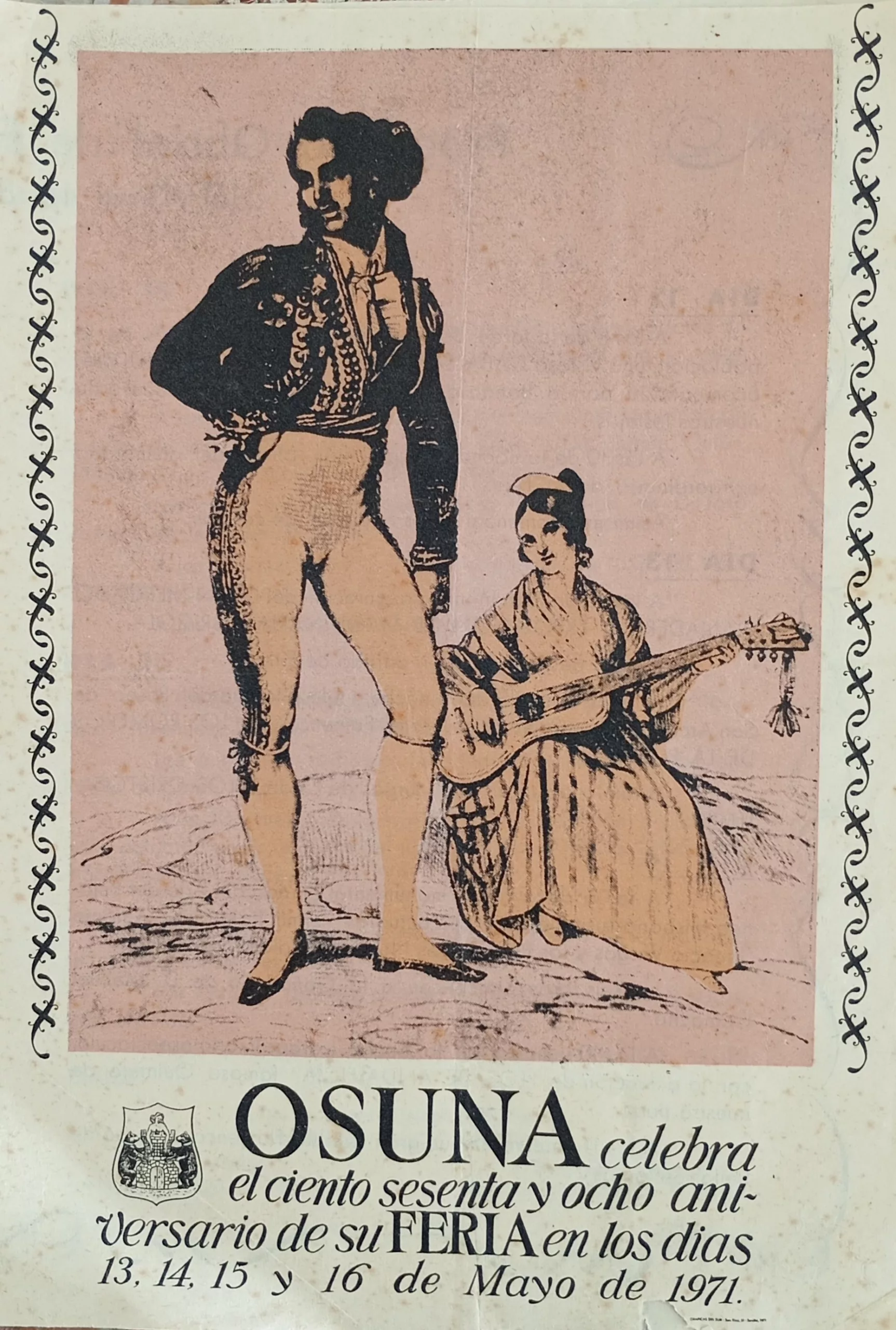 Cartel antiguo Feria de Mayo de Osuna
